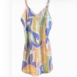 Women’s Colorful Swirl Pattern Chemise